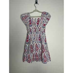 Roller Rabbit Smocked Waist Floral Print Pink/Purple Girls Dress Size 6
